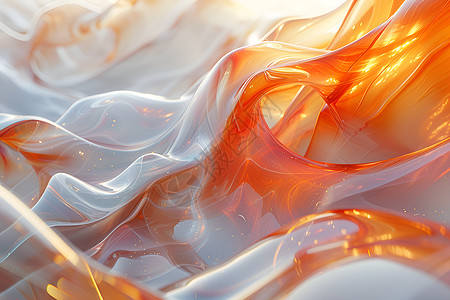 橙色抽象玻璃艺术图片