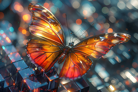 水晶玻璃蝴蝶图片