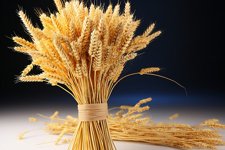 一束金黄的小麦背景图片