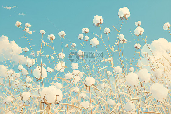 美丽的棉花植物图片