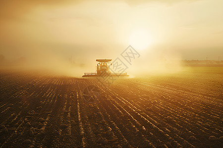 清晨的农田图片