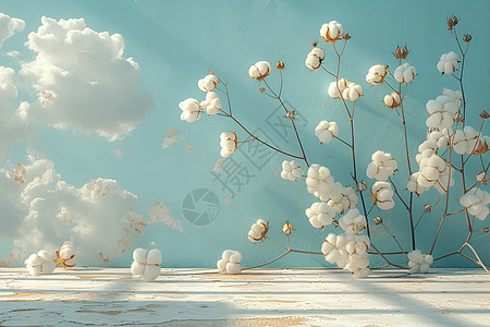 棉花之美背景图片