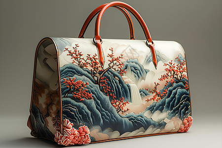 中式手提包背景图片