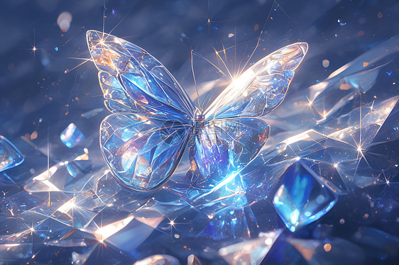 水晶蝴蝶图片