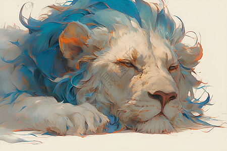 沉睡的狮子图片