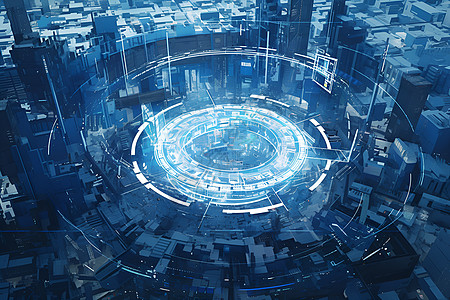 蓝色超现实科技科技背景图片