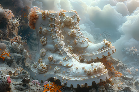 柔和梦幻的靴子背景图片