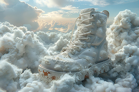 白云中的奇幻靴子图片