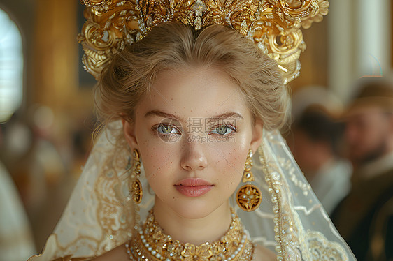 金发的公主图片