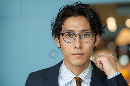 一个戴着眼镜的男人图片