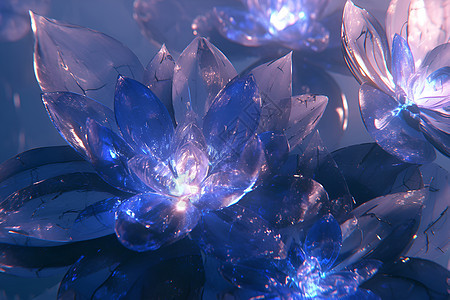 抽象的结晶花卉背景图片