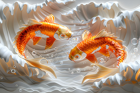设计的金鲤鱼雕塑图片