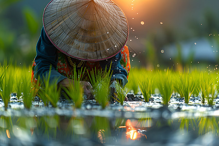 水稻种植图片