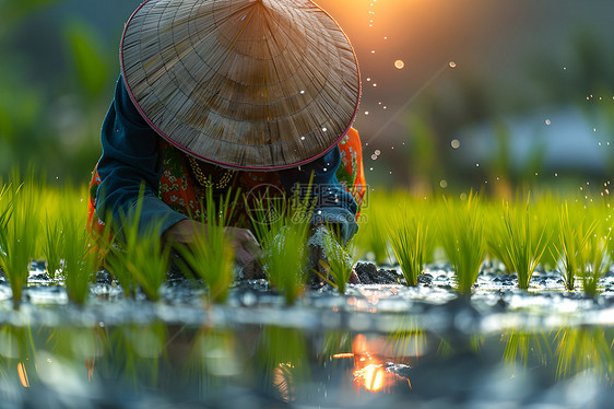 水稻种植图片