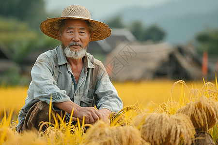 勤劳的农夫背景图片