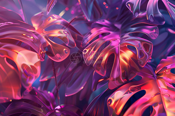 紫色花海中的绽放图片