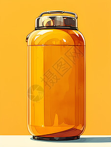 阳光下的黄色热水瓶图片