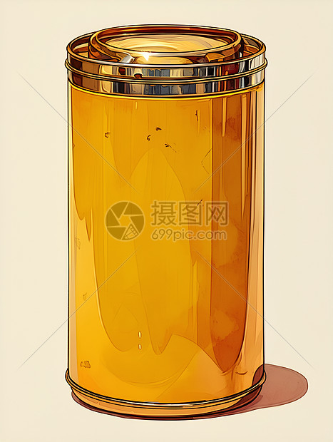 阳光下的金黄热水瓶图片