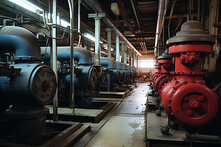 金属工厂中的现代管道图片