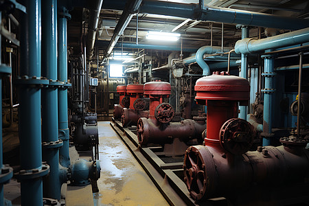 工厂流水工业管道控制室背景