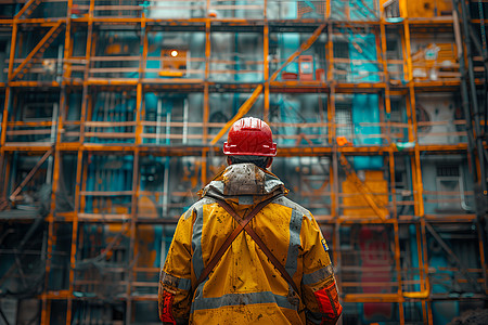 胡须男人建筑工人背景