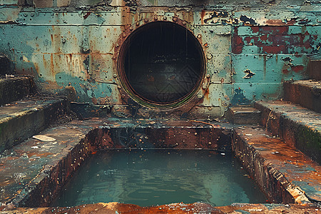 污水处理厂的管道图片