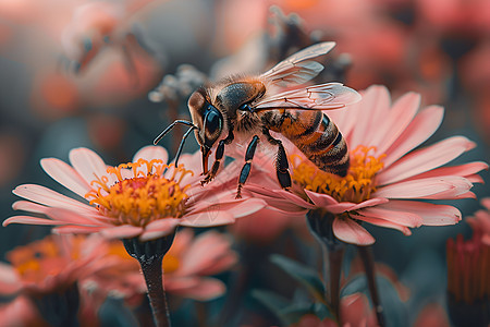 花间蜜蜂图片