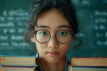 一位戴眼镜的教师图片