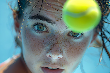 网球训练中的女孩背景图片