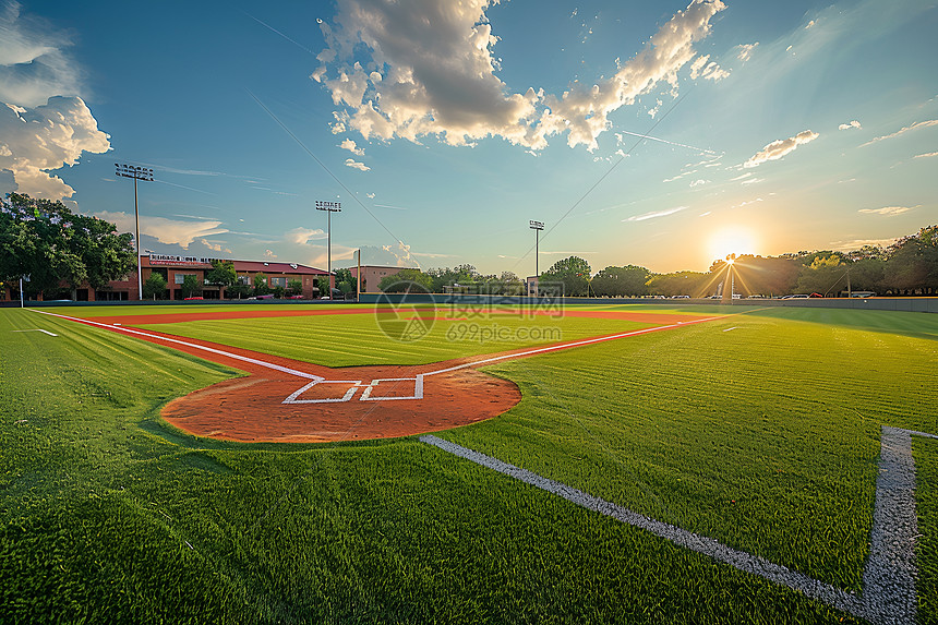棒球训练场的背景图片