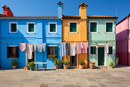 彩色的房屋背景图片