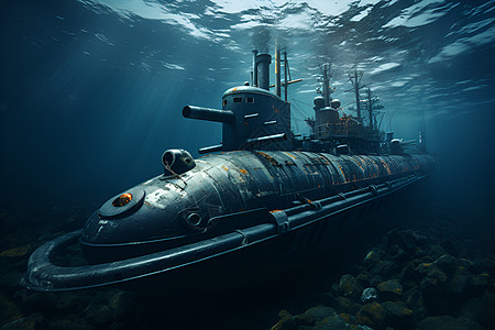 深海之下潜艇高清图片
