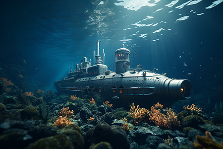 海底下的潜艇图片