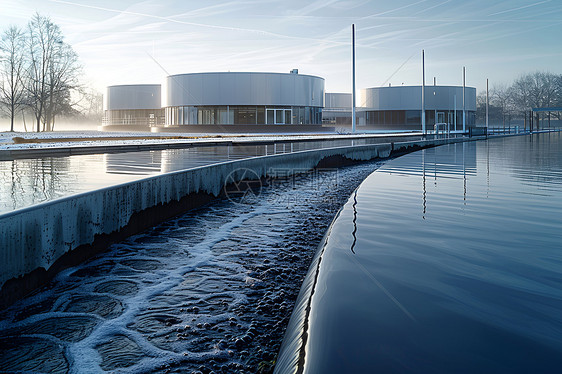 现代化污水处理厂图片