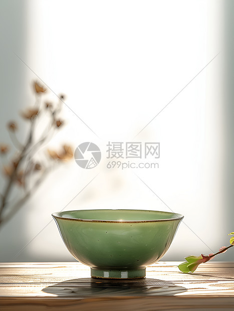 美观的瓷茶碗图片