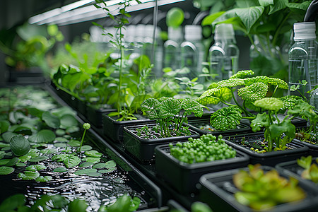 实验室内的植物背景图片