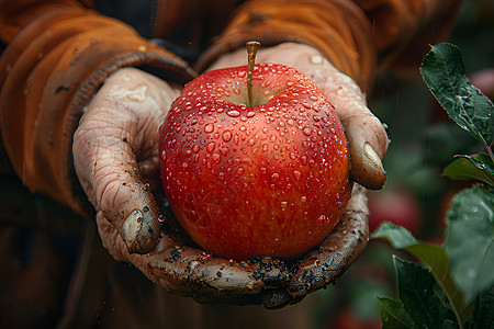 果农的苹果背景图片