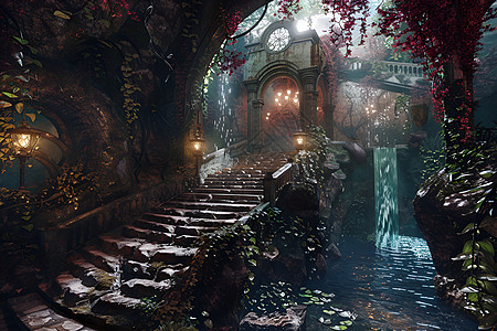 魔幻大厅中的仙境奇景图片