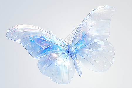 蓝色蝴蝶自由翩翩图片