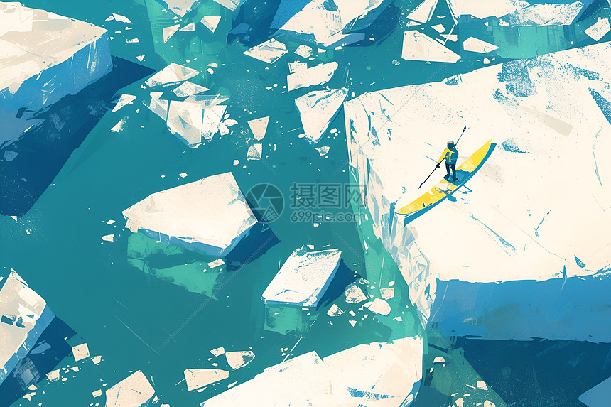 冰山探险插图图片
