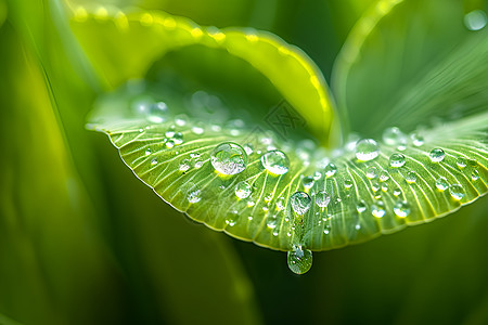 水珠背景清晨的精致水珠背景