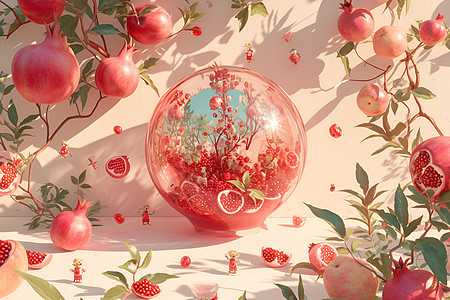 柚子仙境背景图片