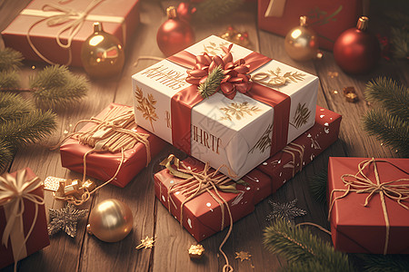 圣诞礼物礼盒图片