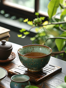 素描静物玉瓷茶碗的静物摄影背景