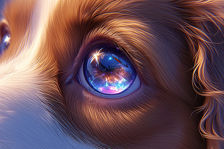 一只狗的眼睛图片