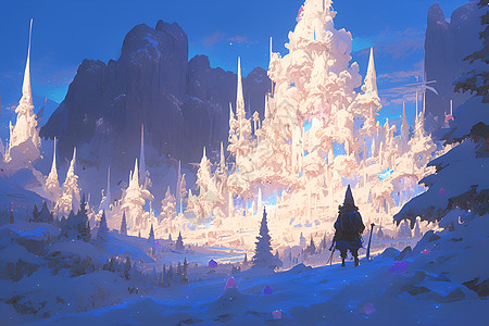 雪原上的城堡图片