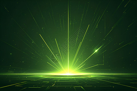 光线轨迹中的绿色背景图片