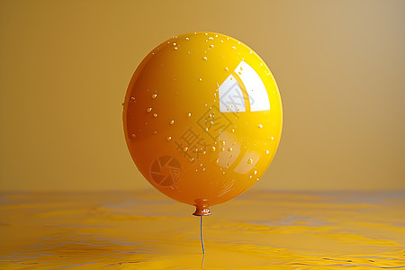 一个黄色气球图片