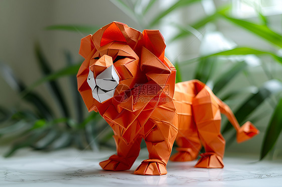 可爱的折纸狮子图片