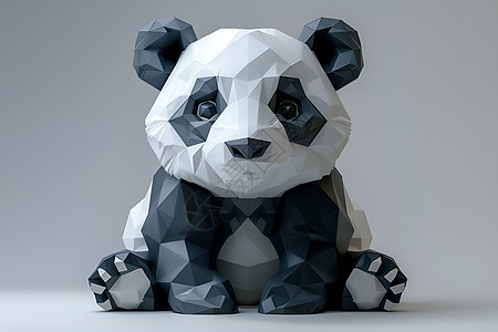 可爱的熊猫黑白纸质熊猫设计图片